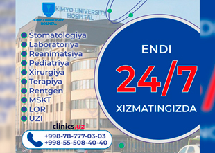 Kimyo University Hospital klinikasida oila barcha a'zolari uchun tunu kun tibbiy yordam!